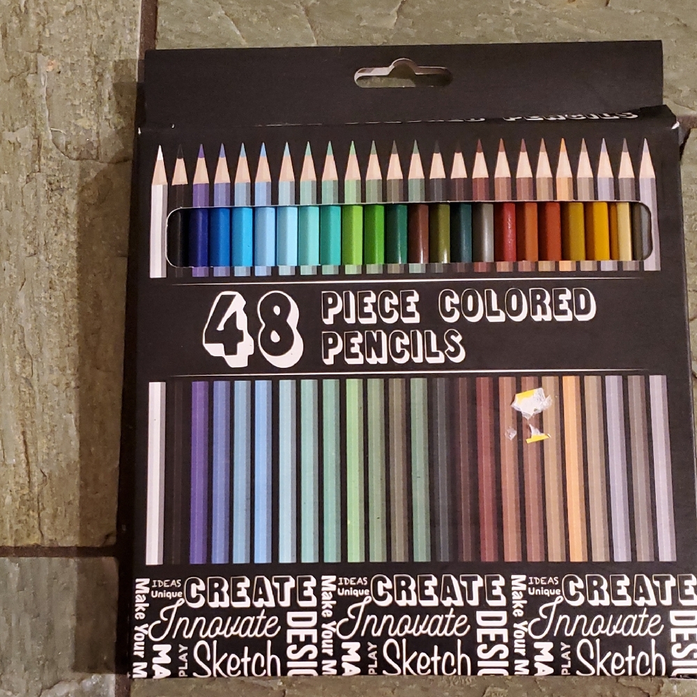 48-Piece Colored Pencils Set by Box